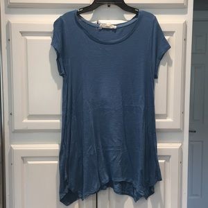 Blue cotton flowy t shirt from Altered State